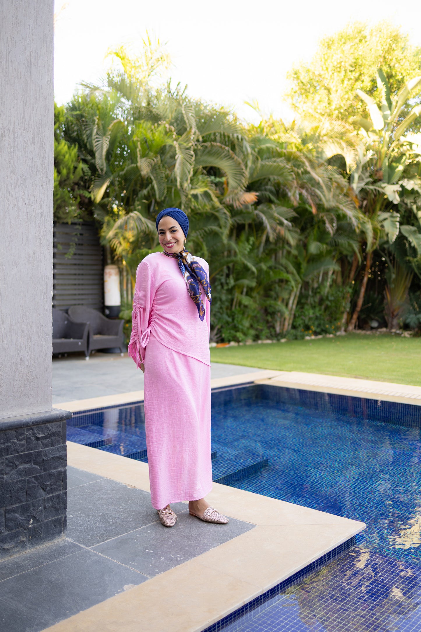 Drawstrings top-pink