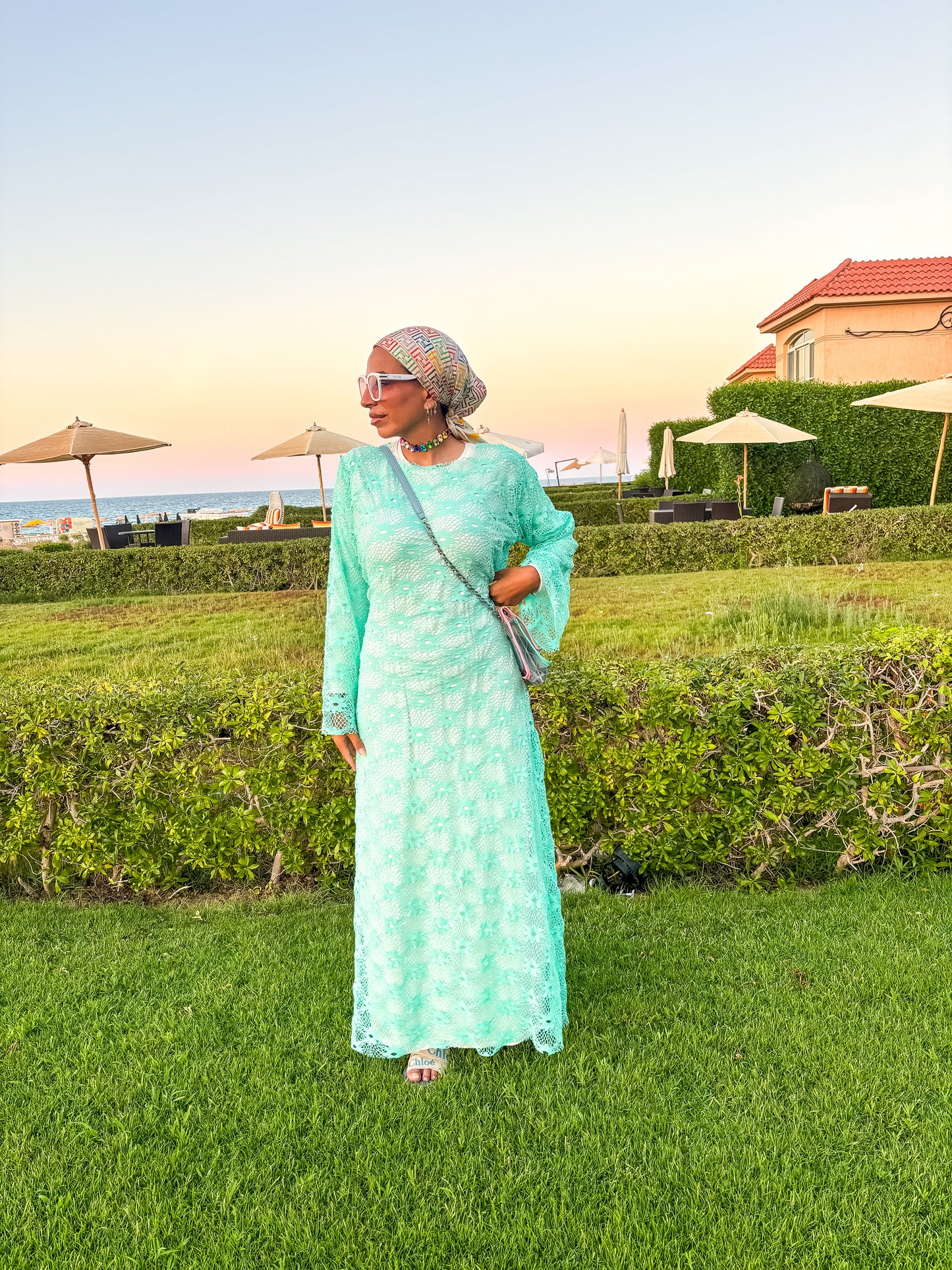 Flower crochet dress