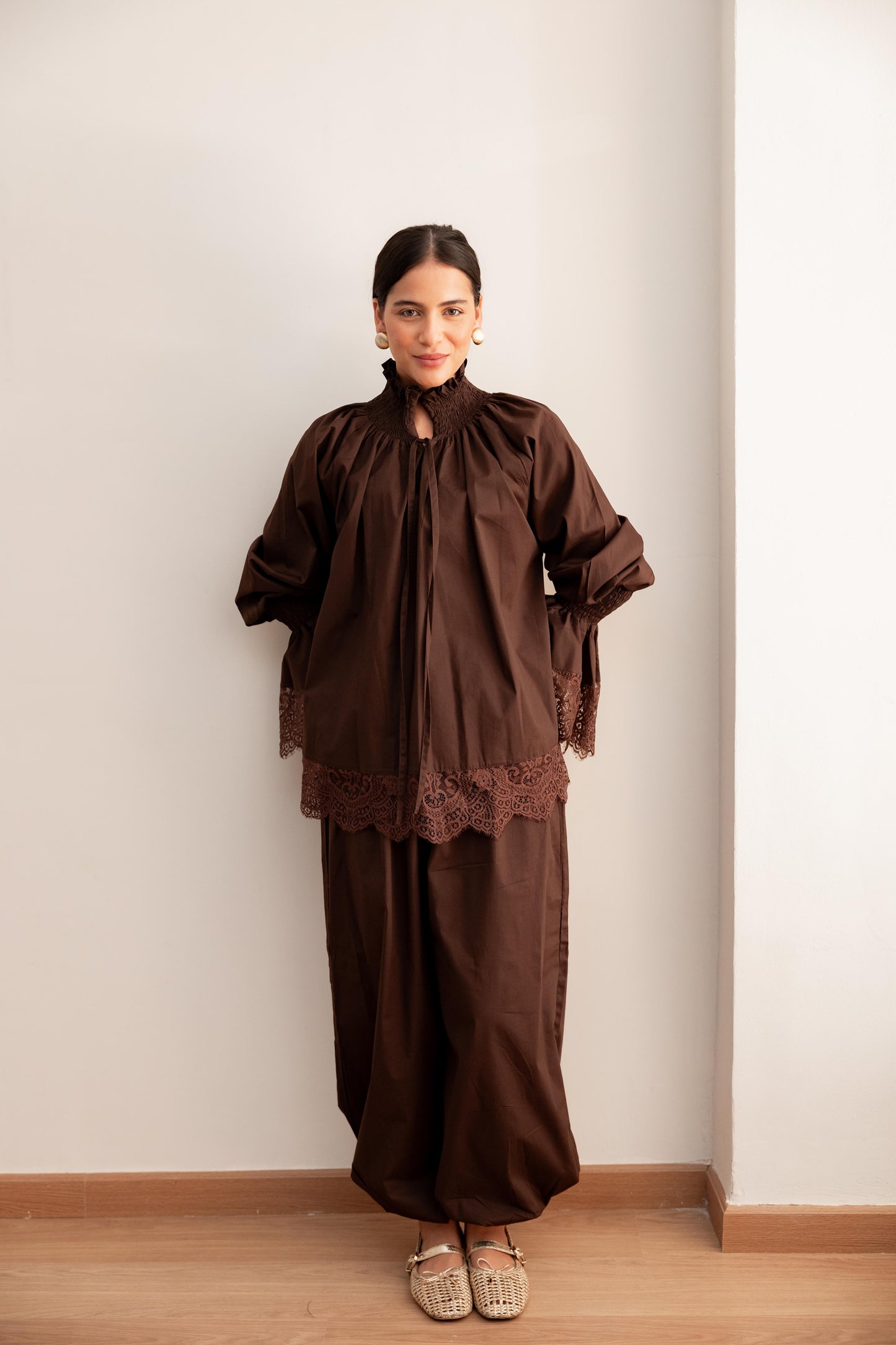 Balloon pants-Brown