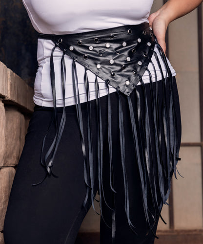 Fringes belt-Black