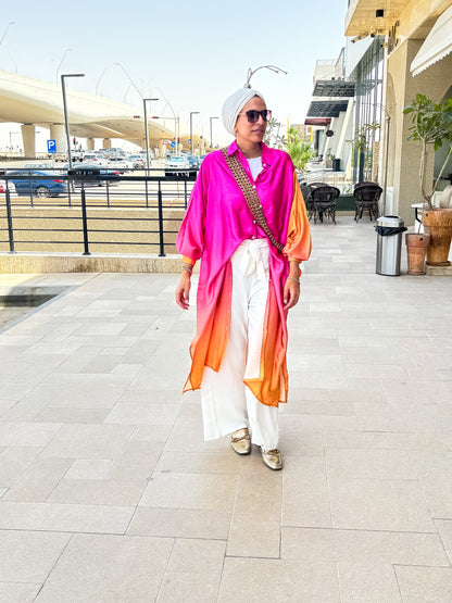 Ombré shirt dress