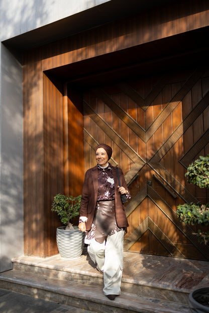 Double L belt- Brown