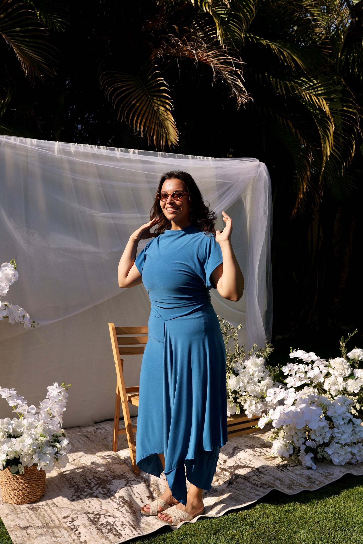 Asymmetrical dress(short sleeves)