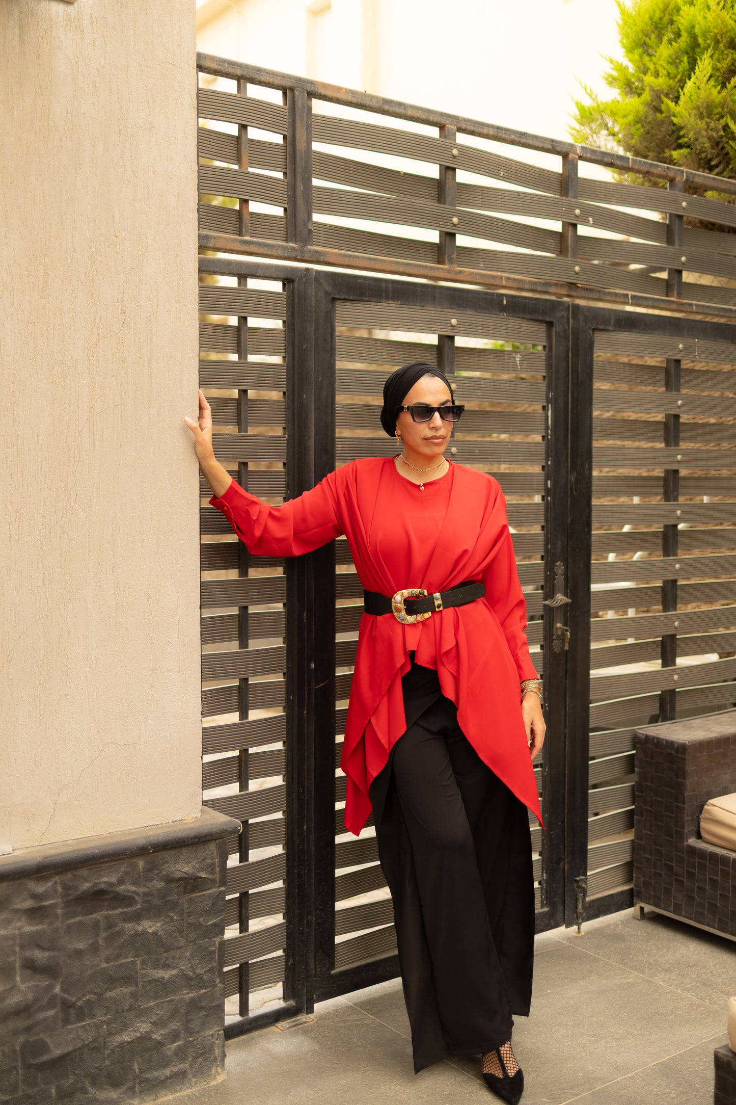 The joker blouse- Watermelon red