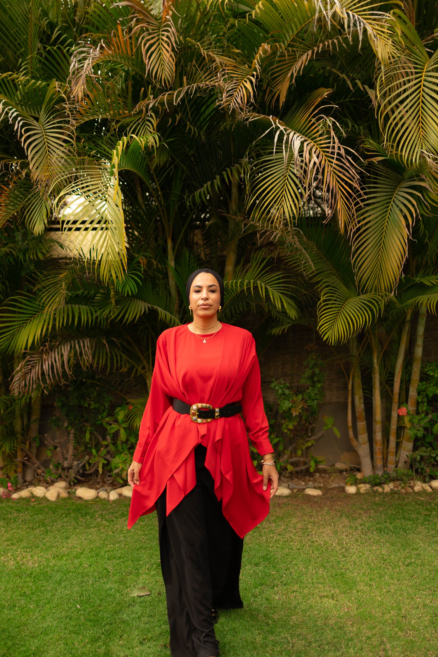 The joker blouse- Watermelon red