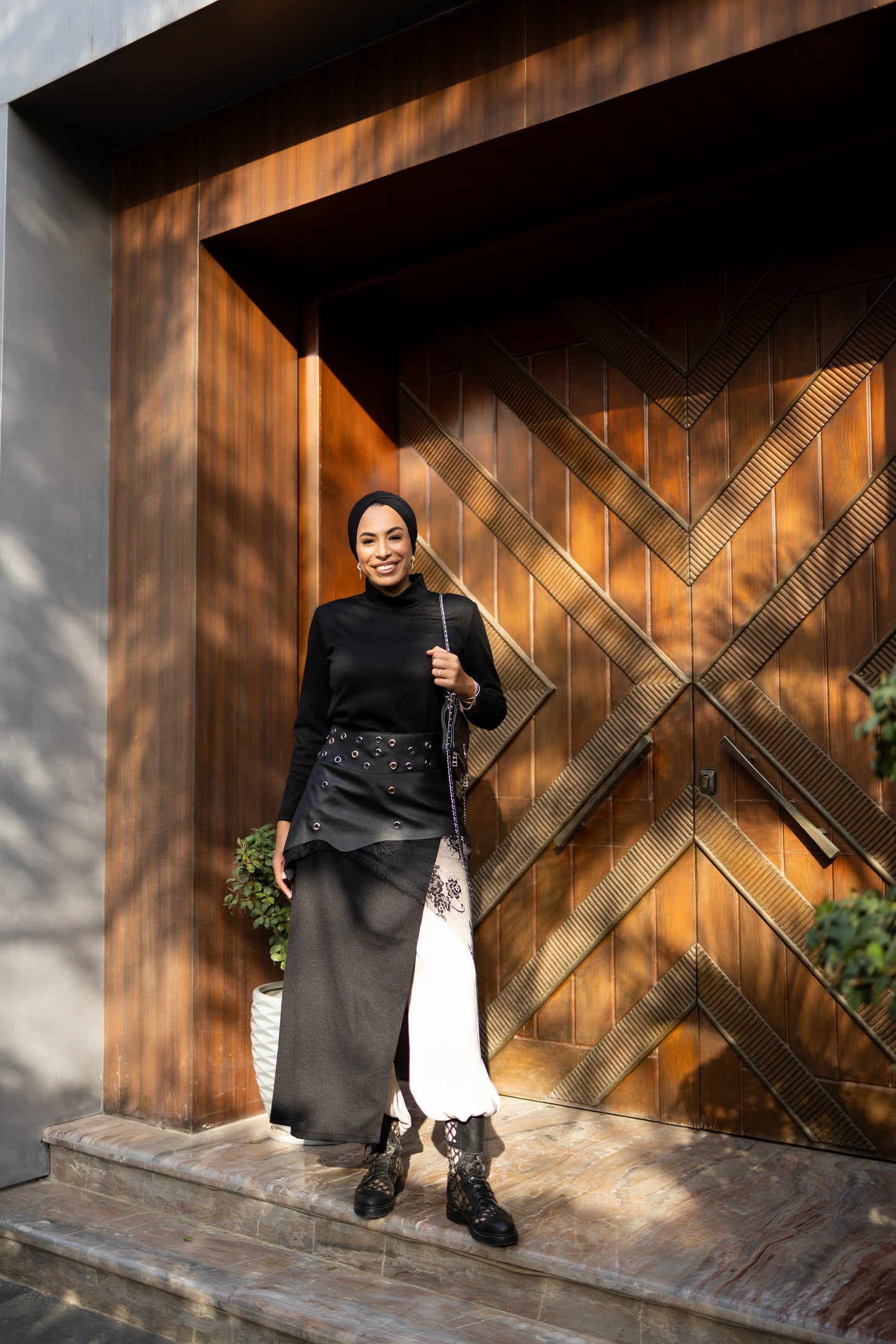 Double L belt- Black