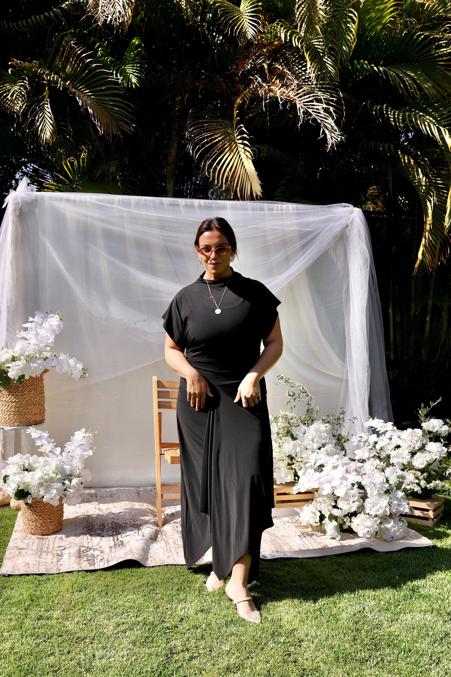 Asymmetrical dress(short sleeves)