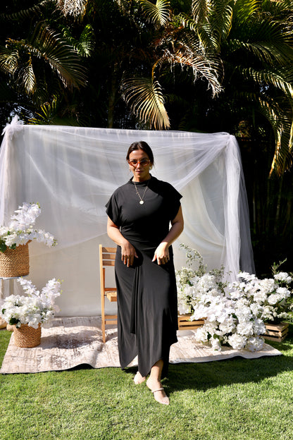 Asymmetrical dress(short sleeves)