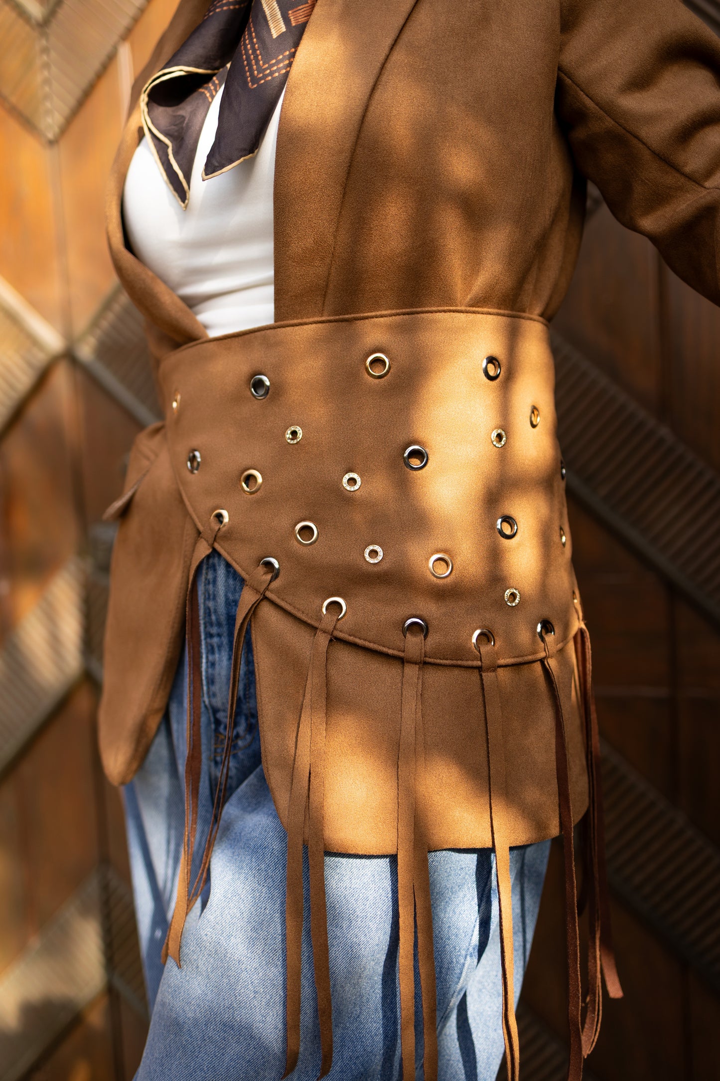 Cow girl belt-camel