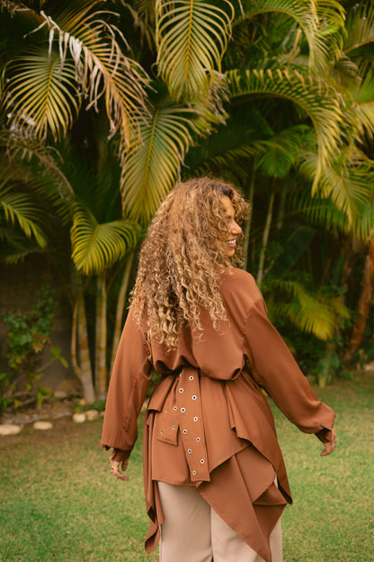 The joker blouse- Mocha mousse