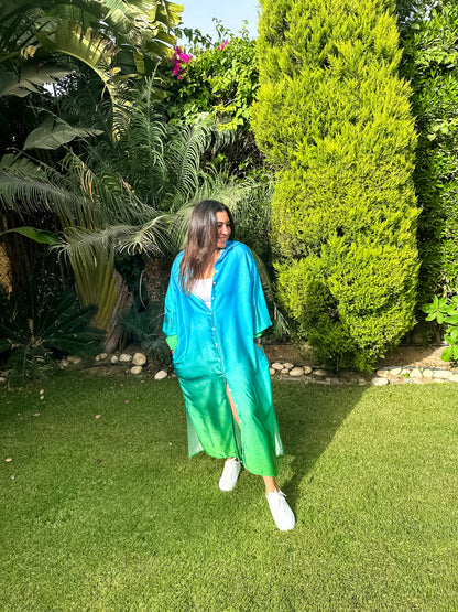 Ombré shirt dress