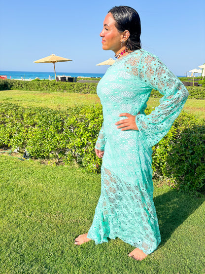 Flower crochet dress