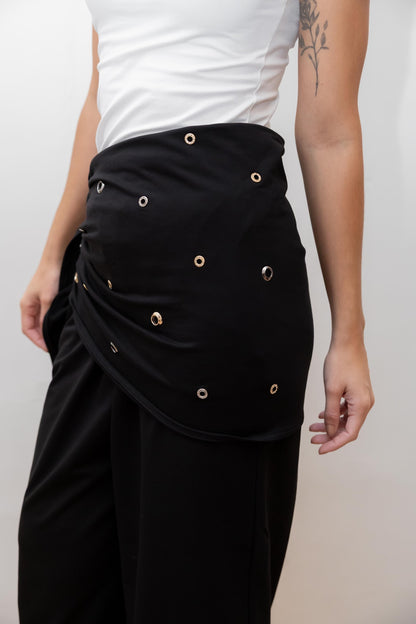 Eyelets balloon pants