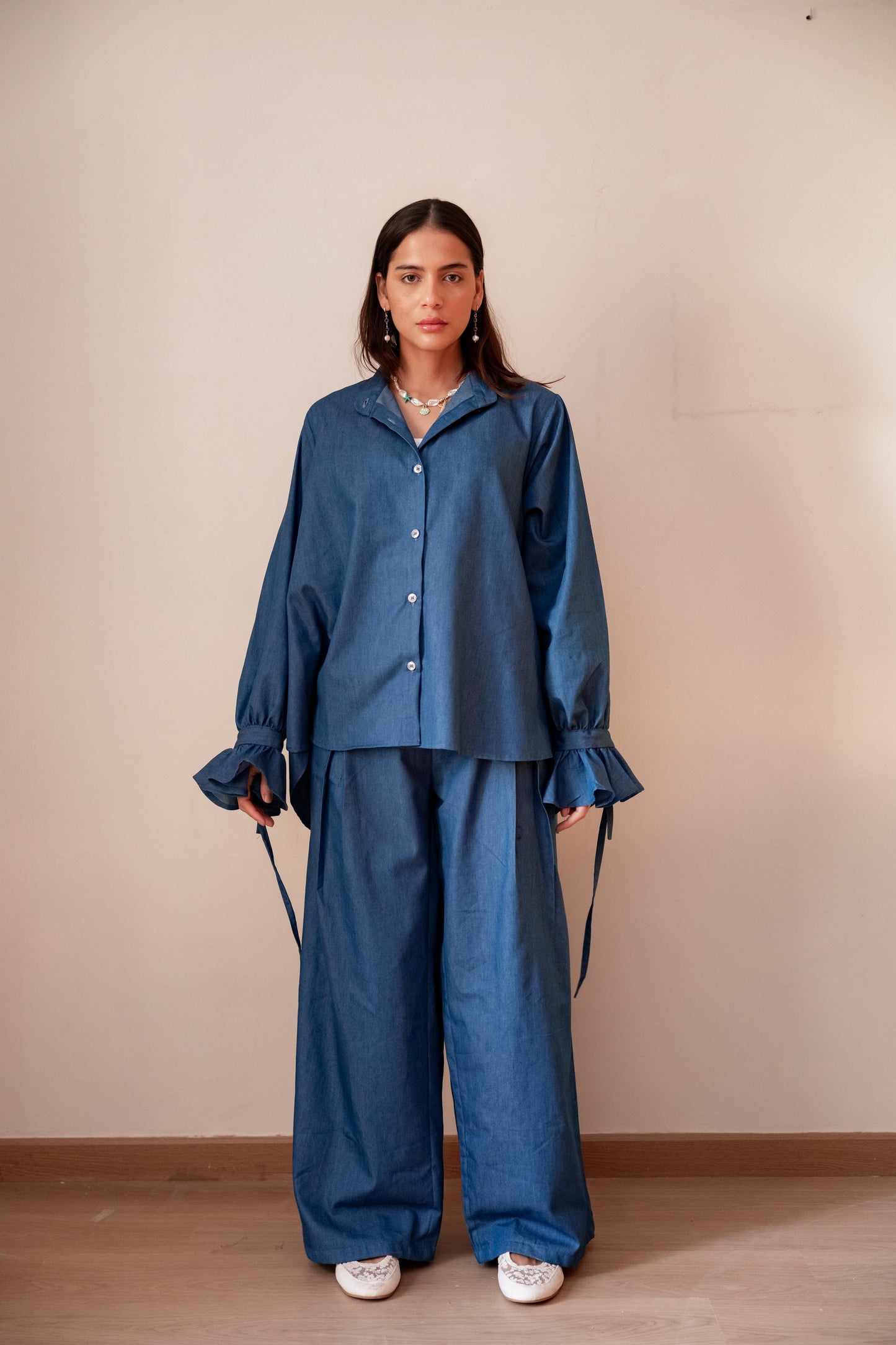 Light denim set
