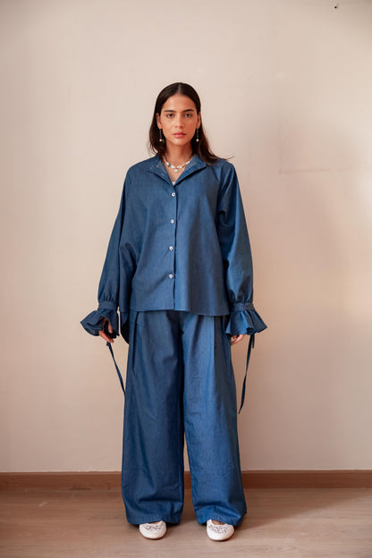 Light denim set