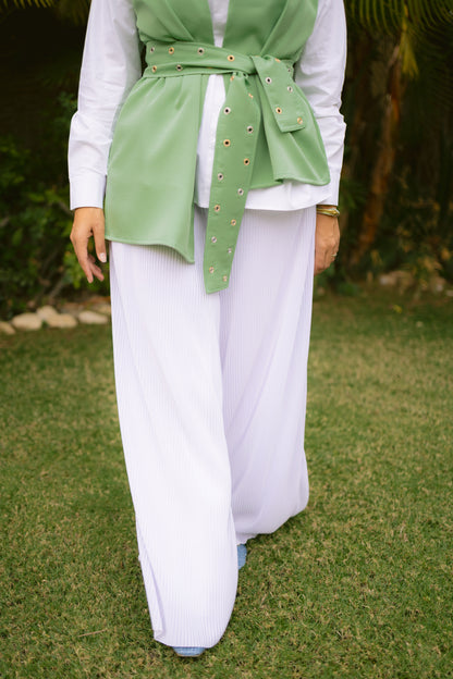 Asymmetric vest-Green