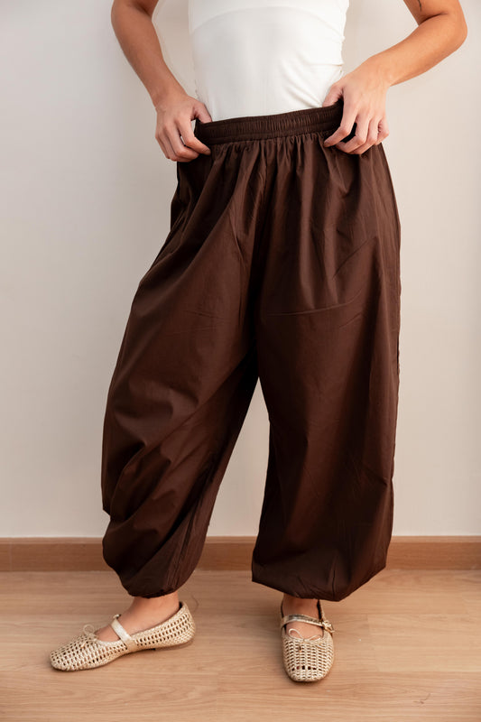 Balloon pants-Brown