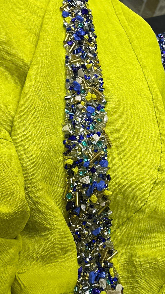 Embellished set-Lime green