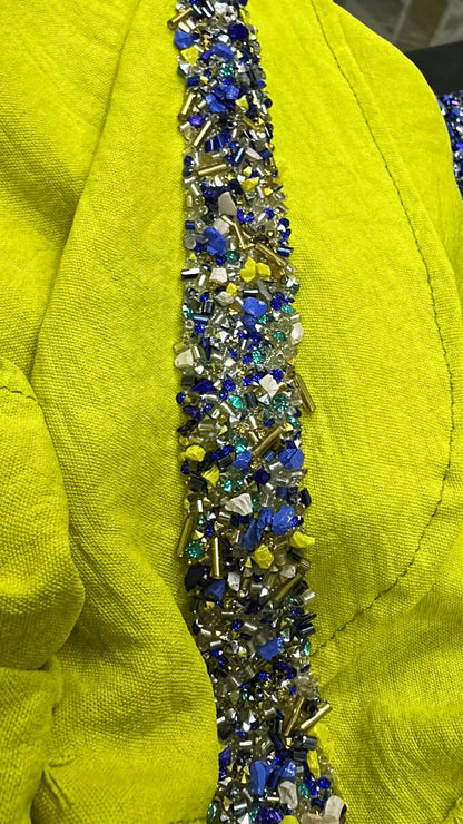 Embellished set-Lime green