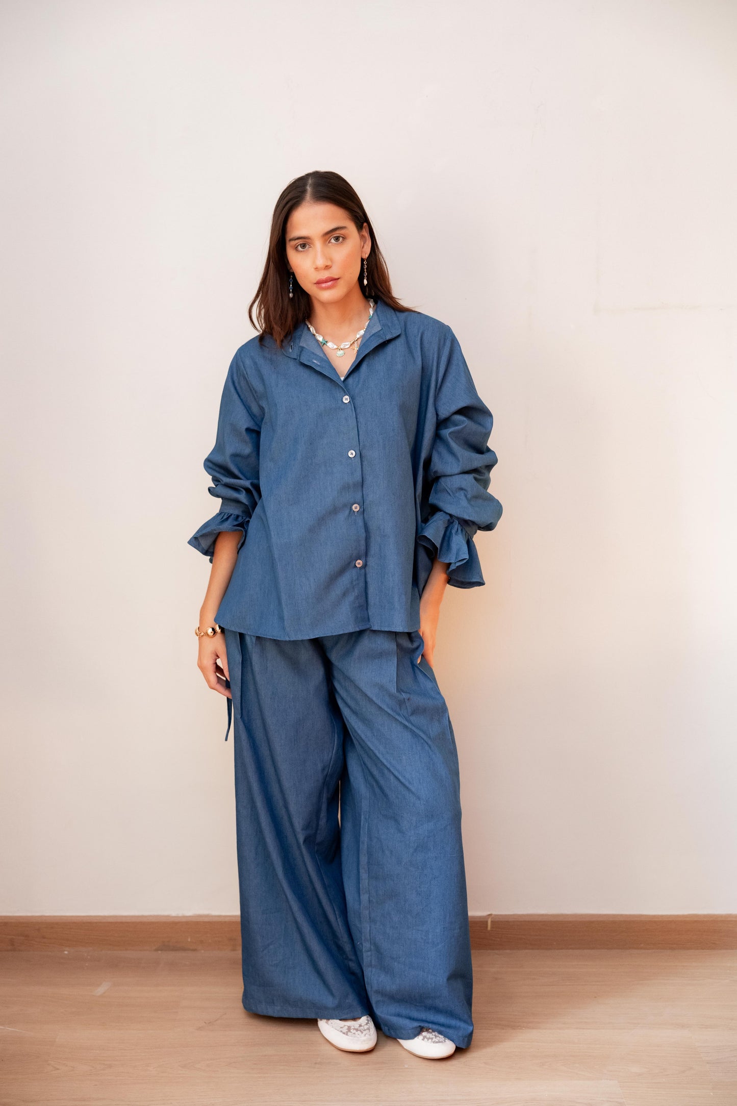 Light denim set