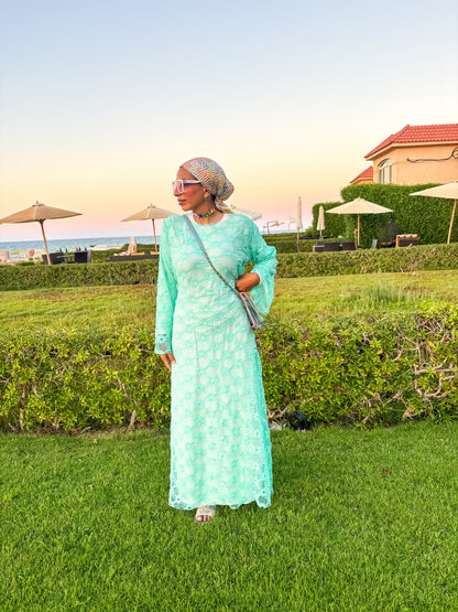 Flower crochet dress