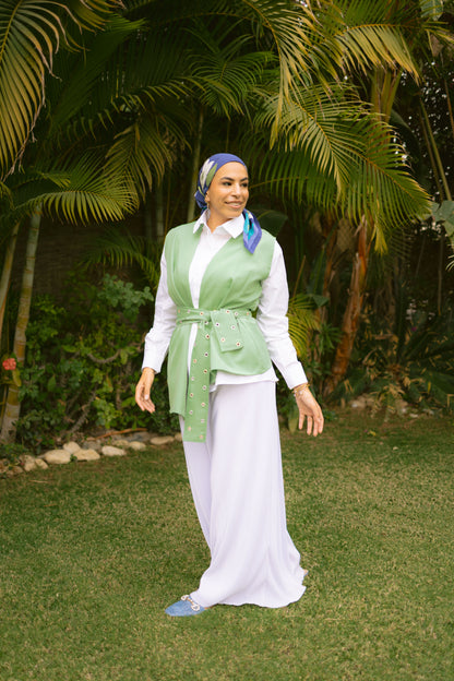 Asymmetric vest-Green