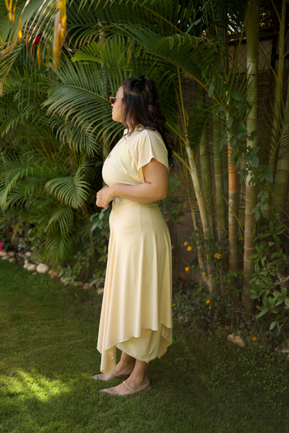 Asymmetrical dress(short sleeves)