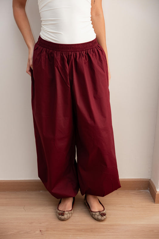 Balloon pants-Burgundy