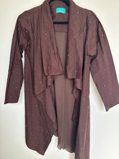 Asymmetrical choco cardigan