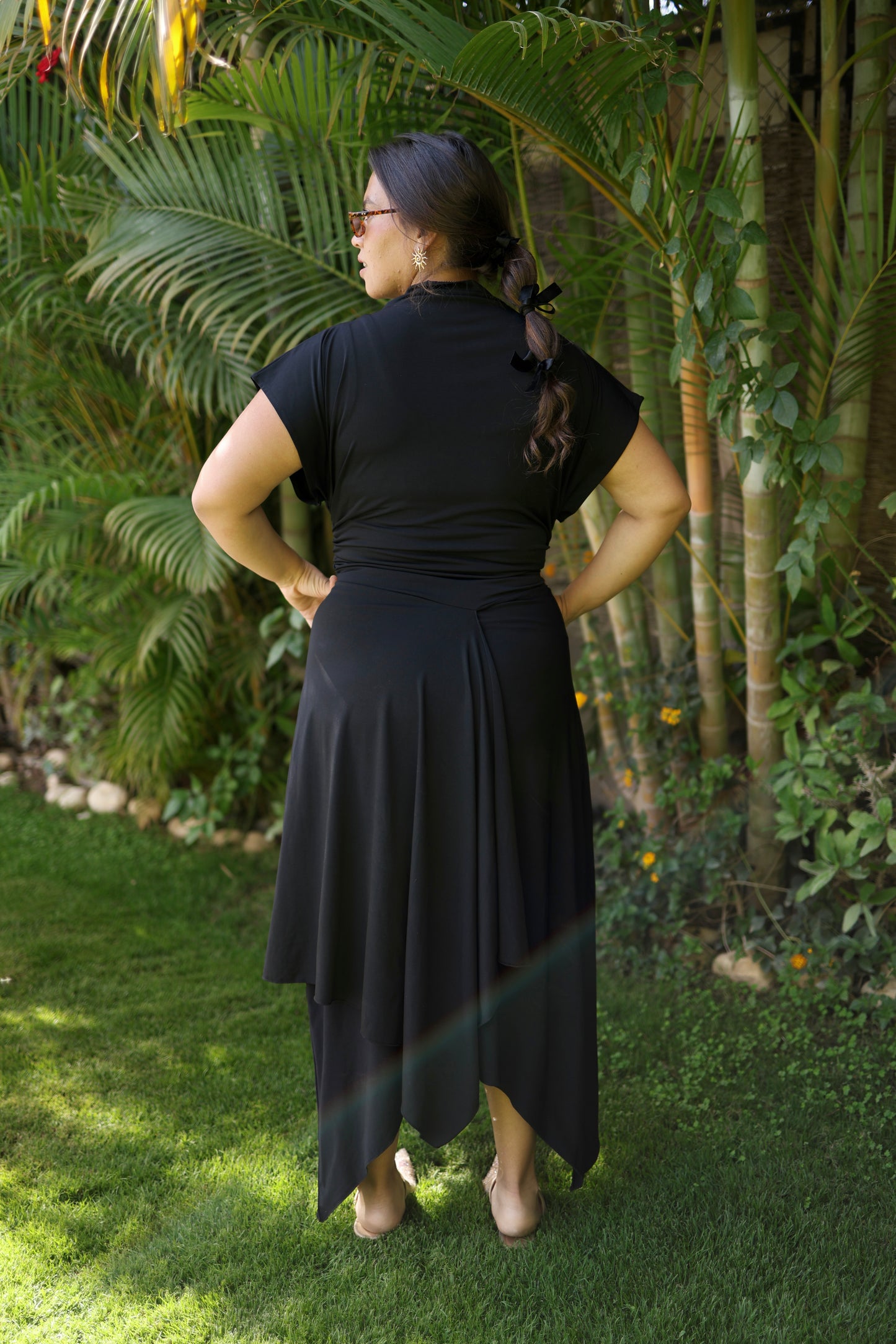 Asymmetrical dress(short sleeves)