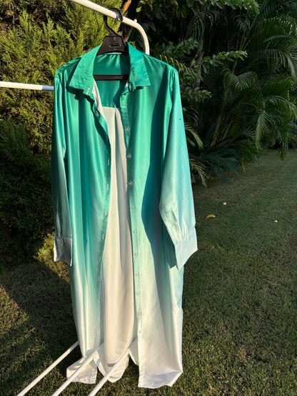 Ombré shirt dress